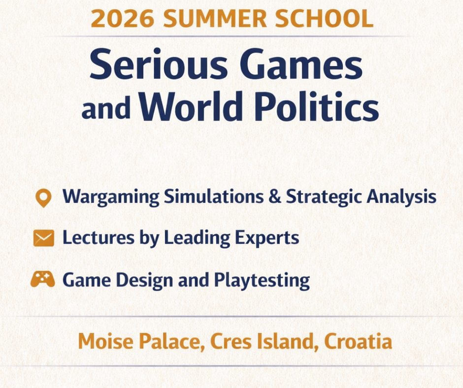 Call for Applicants: 2026 Summer School – Serious Games and World Politics