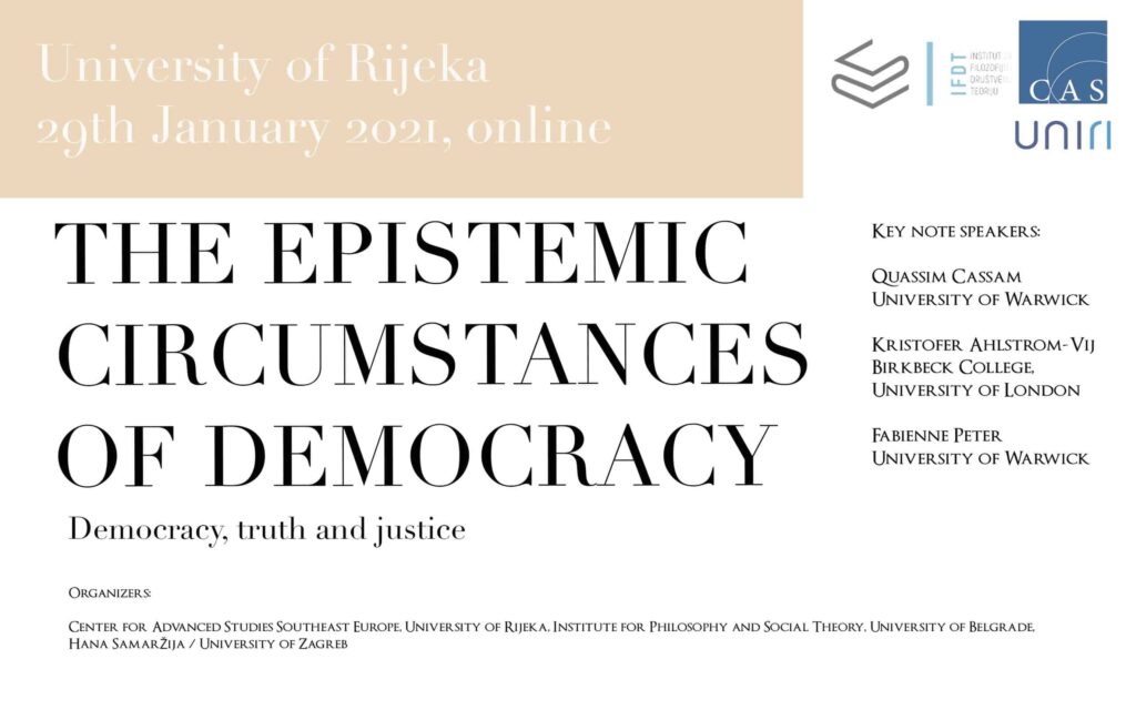 International Conference: The Epistemic Circumstances of Democracy